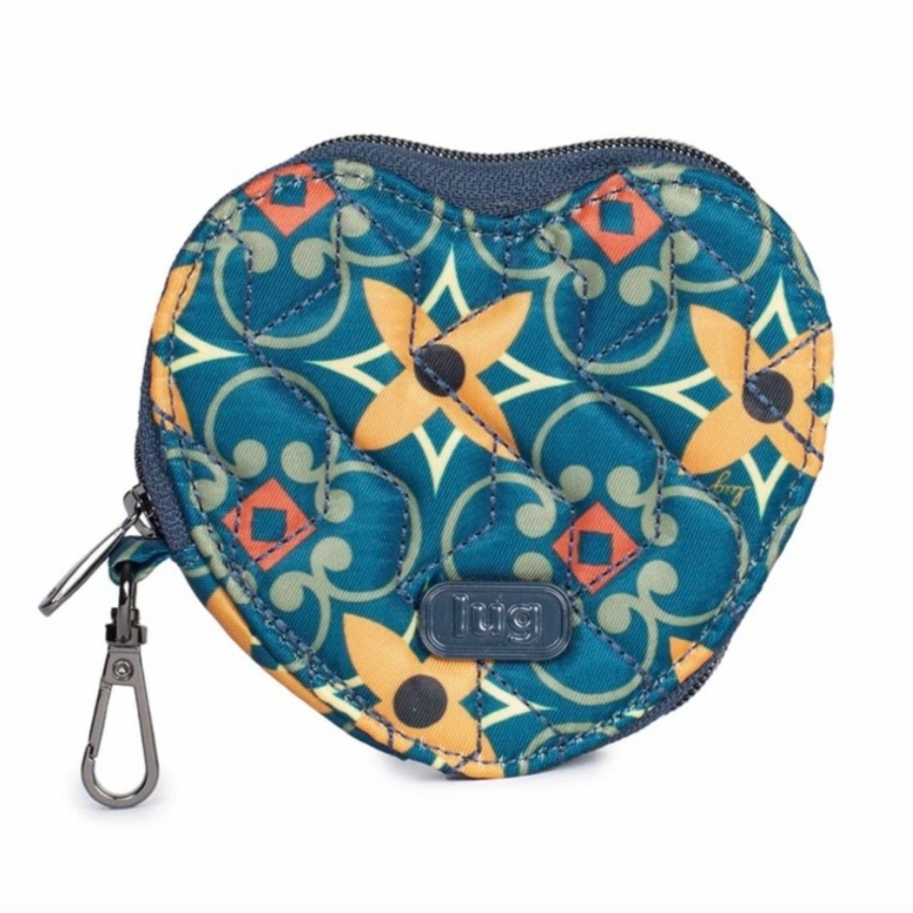 Lug heart pouch tiles teal NWT